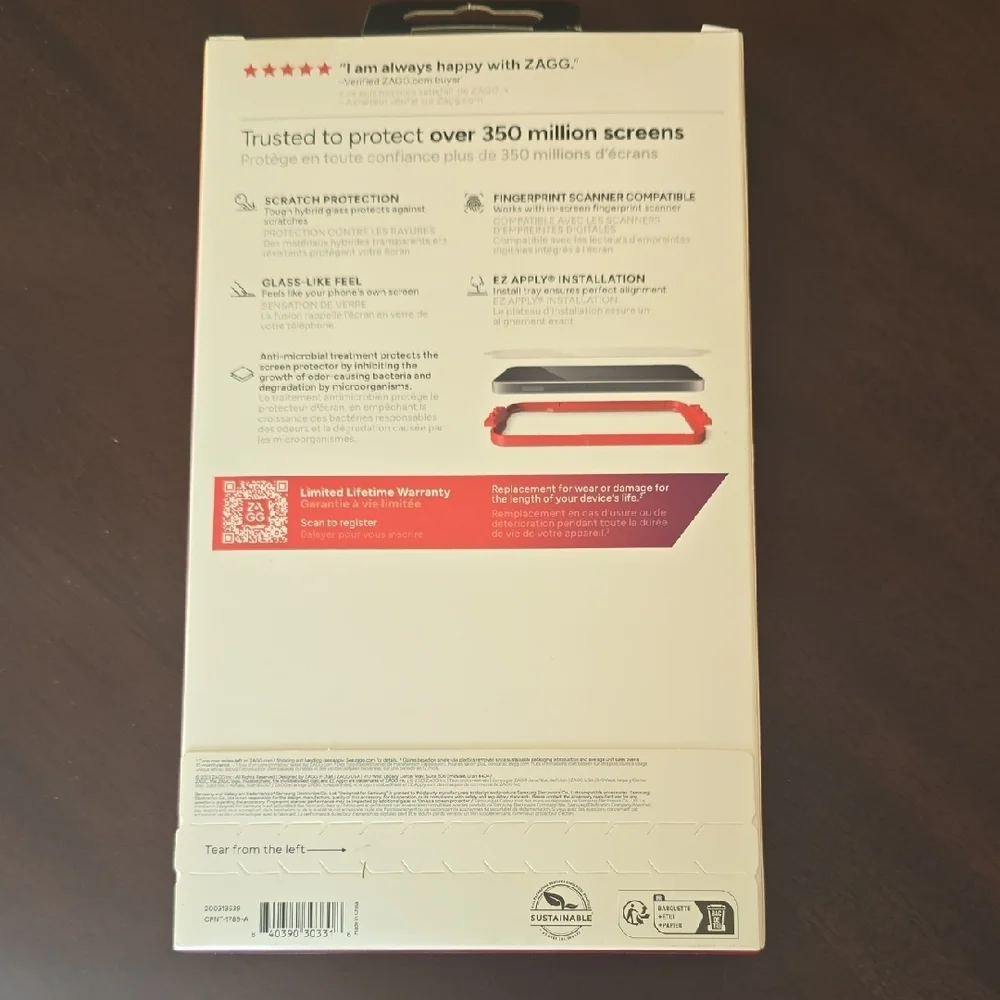Screen Protector Invisible Shield Fusion Defense for Samsung Galaxy S24+ - Black